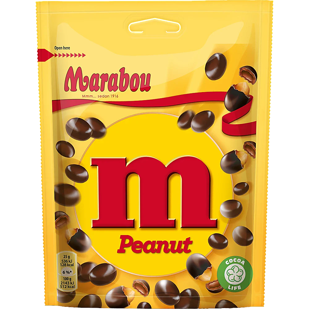 Marabou M Peanut Chocolates by Swedish Candy Store