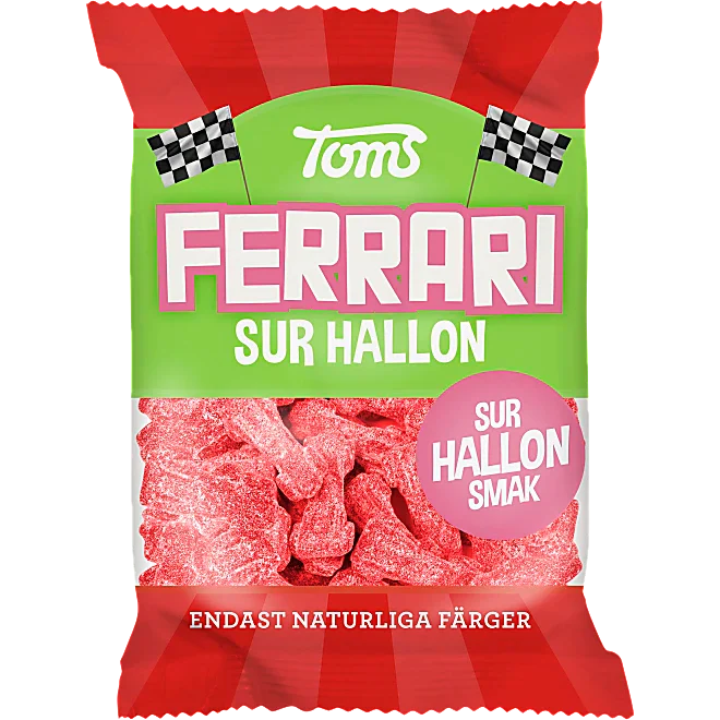 Toms Frambuesa agria Ferrari by Swedish Candy Store