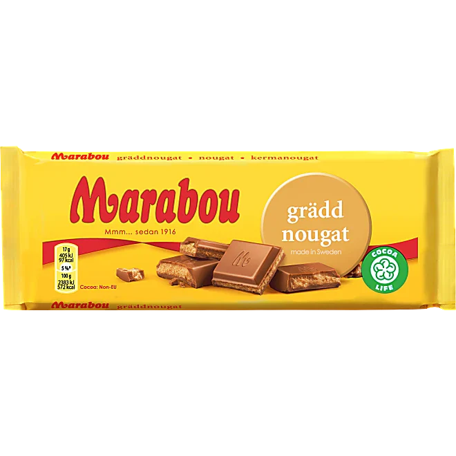 Marabou Cremiger Nougat-Schokoladenriegel by Swedish Candy Store