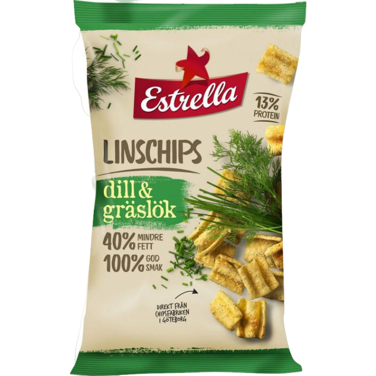 Estrella Linschips, eneldo y cebollino by Swedish Candy Store