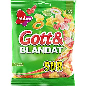 Malaco Gott &amp; Blandat Sour by Swedish Candy Store