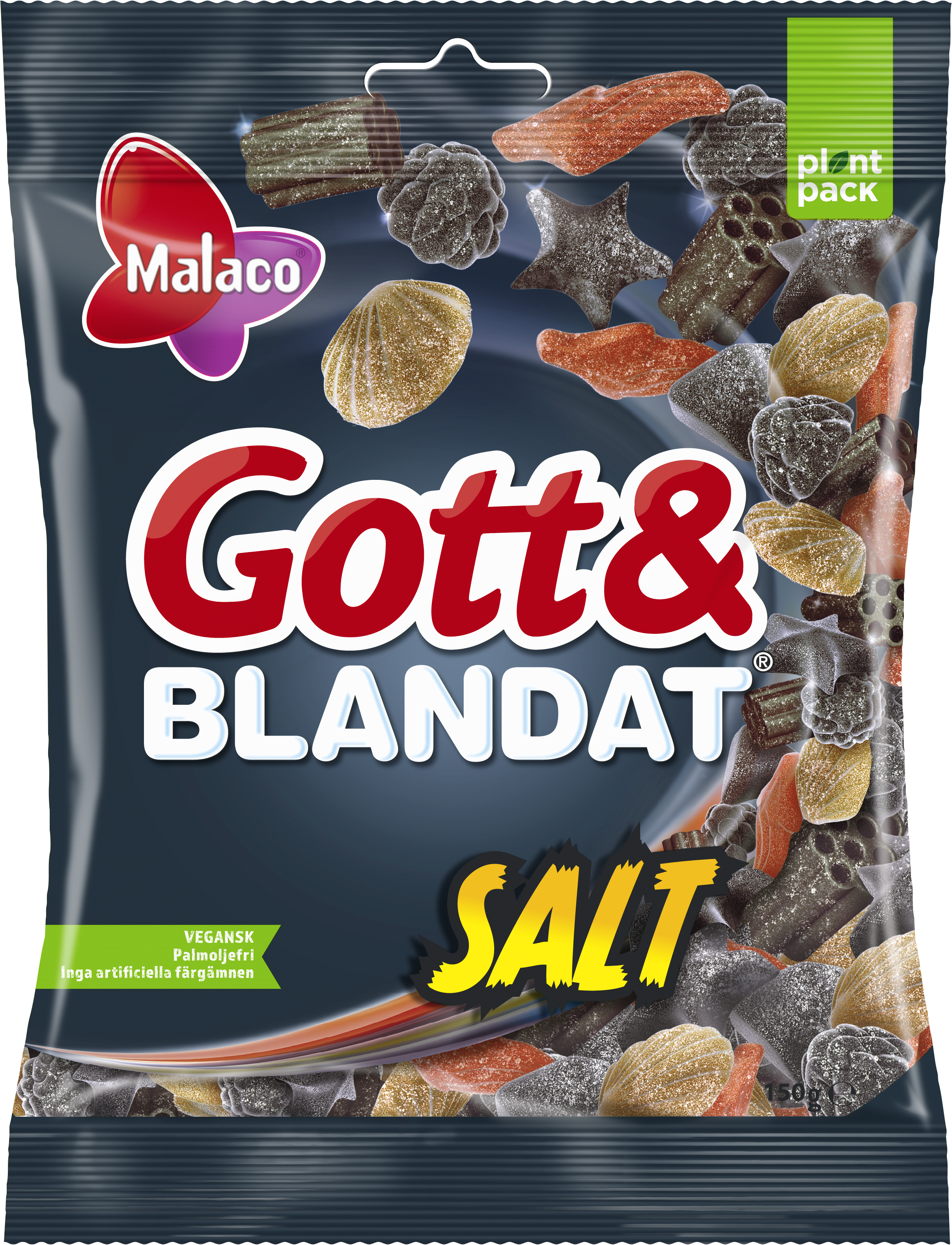 Malaco Gott & Blandat Salty Licorice 150g