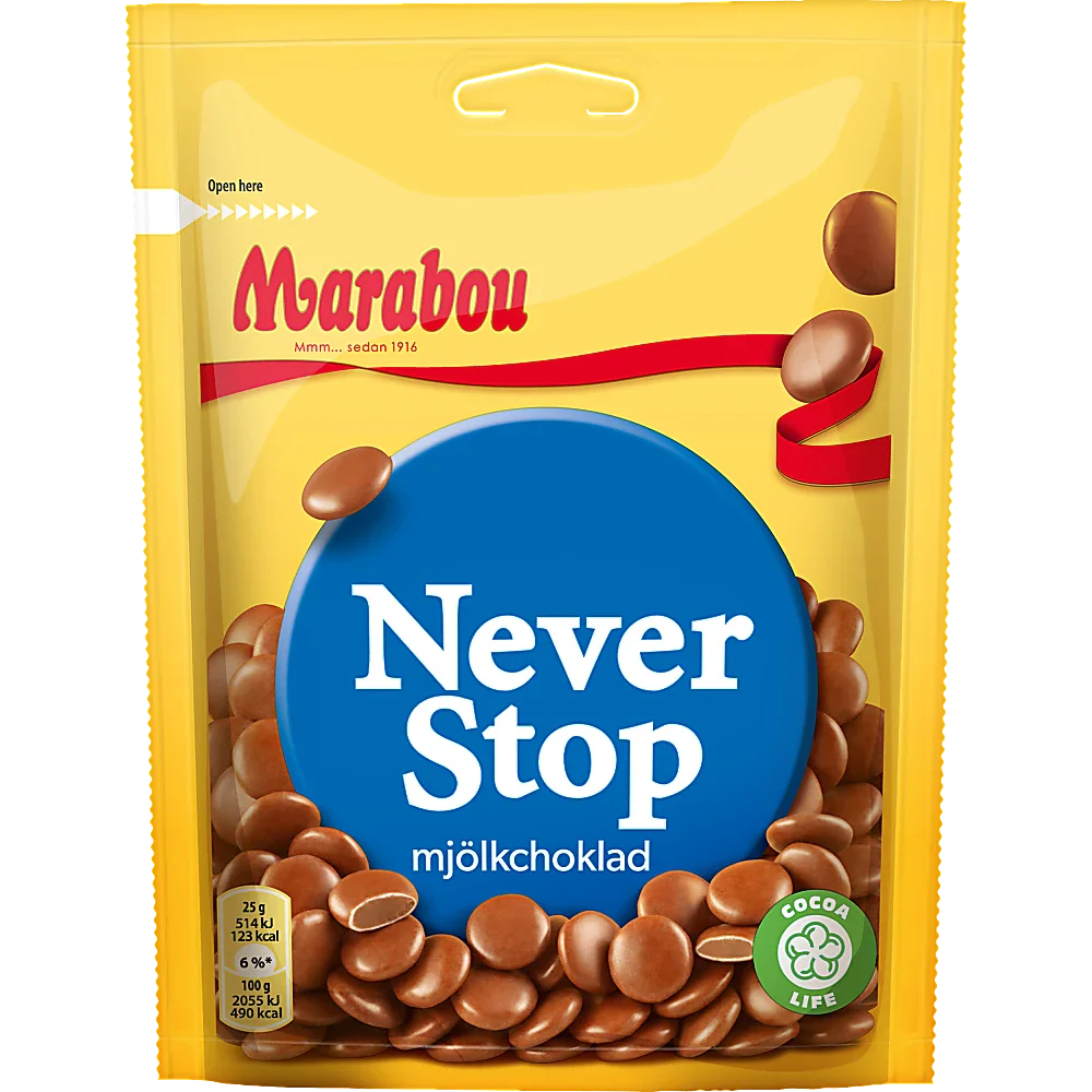 Marabou Never Stop Chocolates by Swedish Candy Store